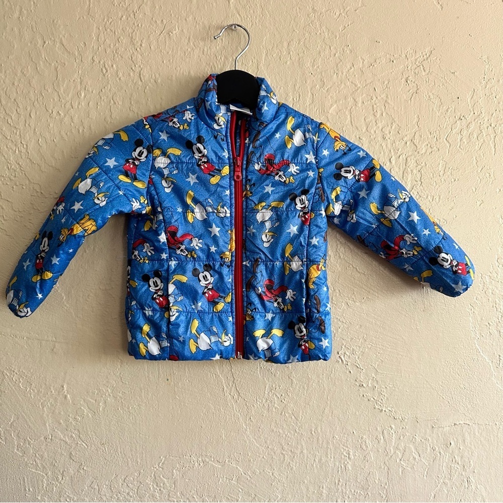 Disney Blue Mickey Mouse Puffer Jacket